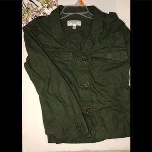 Denim jacket green